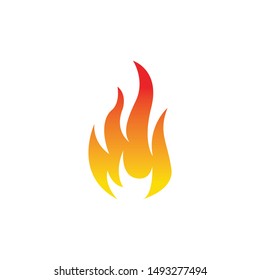 fire gradient logo design, flame symbol, campfire logo
