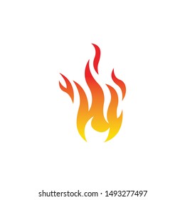 fire gradient logo design, flame symbol, campfire logo