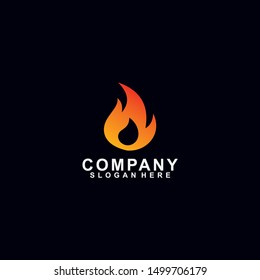 Fire gradient logo design. modern design. vector illustration