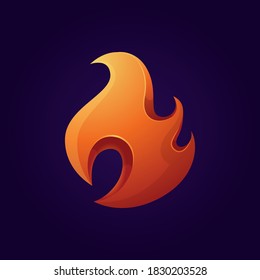 Fire Gradient Logo Design Template