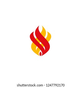 Fire graphic design. flame logo vector.