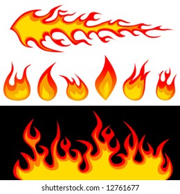 fire graphic elements vector