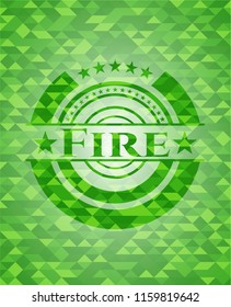 Fire green mosaic emblem