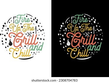 Fire up the grill and chill,  barbecue svg, Grilling svg, bbq timer svg, Chillin and Grillin,  svg