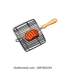 fire and grill meat steak