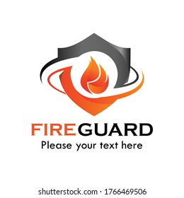 Fire Guard Logo Design Template Illustration 