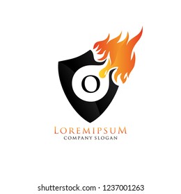 Fire Guard O Letter Logo