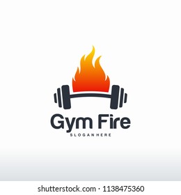 Fire Gym Logo Designs Vector Gymnastic Stock Vector (Royalty Free ...