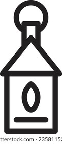 Fire Halloween Lamp Outline Icon