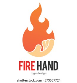 FIRE HAND LOGO ICON SYMBOL