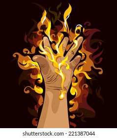 Fire hand, This is a warning Both good and bad things.