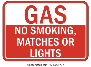 Fire hazard, flammable gas sign and labels