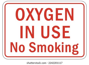 Fire hazard, flammable material oxygen sign and label