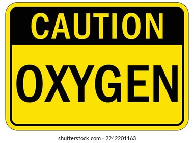 Fire hazard, flammable material oxygen sign and label