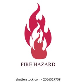 icono de riesgo de incendio, ilustración vectorial