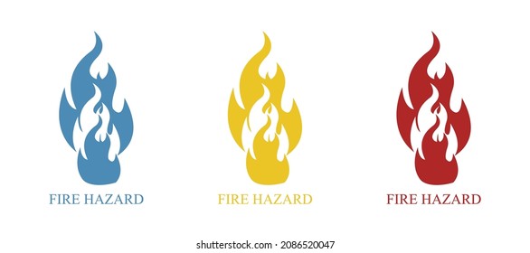 icono de riesgo de incendio, ilustración vectorial