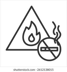Fire Hazard Icon Vector Illustration Outline