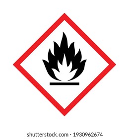 Fire hazard sign on a white background. The danger