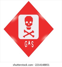 Fire Hazard Sign On A White Background. The Danger