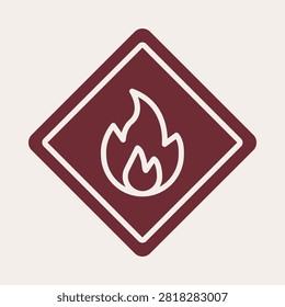 Fire Hazard trendy vector illustration in flat style beautiful white background.eps