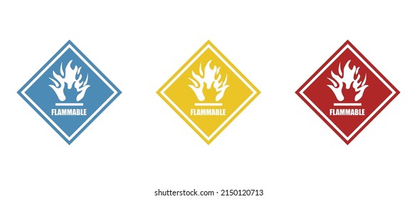fire hazard warning icon, vector illustration