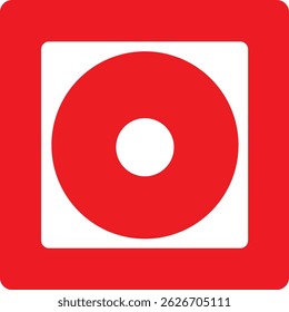 Fire Hazard Warning Sign - Flammable Material Safety Symbol