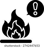 Fire Hazard Warning Sign Icon