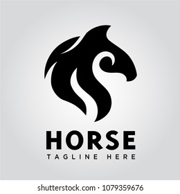 fire head horse logo