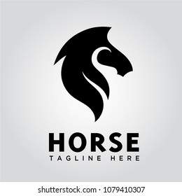 fire head horse logo