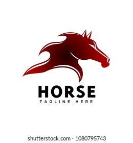 Fire head horse logo