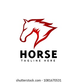 Fire head horse logo