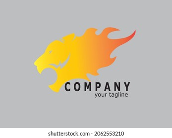 Fire head vector logo design is suitable for company or business logos that symbolize intelligence, courage and strength.