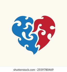 Fire Heart. Burning Heart Symbol of Love and Passion for Valentine day design. Hand drawn vector illustration.