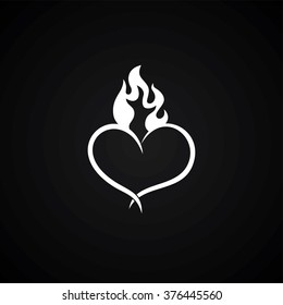 fire heart theme valentine's day