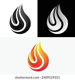 Fire Heat Flame Abstract Logo