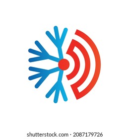 Fire Heating Cooling Snowflake Conditioning Ventilation Gear Abstract Gas Oil Water Drop Heating Sun Summer Plumbing Winter Eco Logo