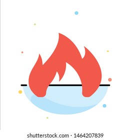 Fire, Heating, Fireplace, Spark Abstract Flat Color Icon Template. Vector Icon Template background