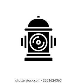 Fire Hidrant Filled Icon Vector Illustration
