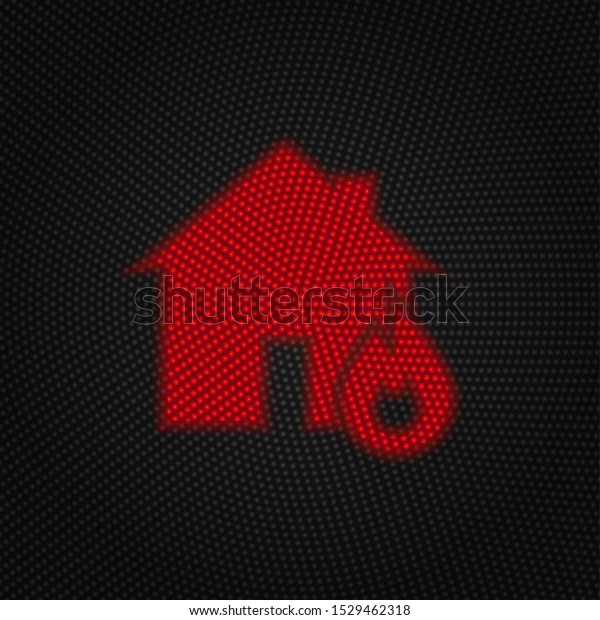 Fire, home, house, insurance icon, traffic\
light sign, retro style vector icon. Traffic sign vector icon.\
Insurance concept vector\
illustration.