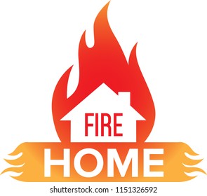 Fire Home logo vector