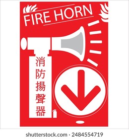 Fire Horn safety signages banner 