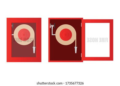 Fire hose cabinet vector illustration