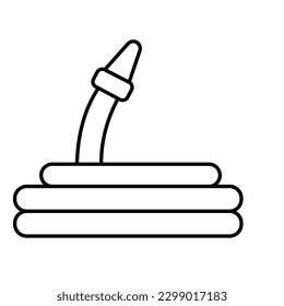 Fire hose Color Vector Icon which can easily modify

