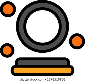 Fire Hose Coupling Gasket Linear Filled Icon Vector Design