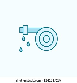 fire hose field outline icon. Element of drip watering icon. Thin line icon for website design and development, app development. Premium icon