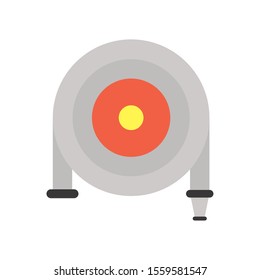 fire hose flat style icon vector illustration design