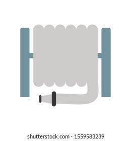 fire hose flat style icon vector illustration design
