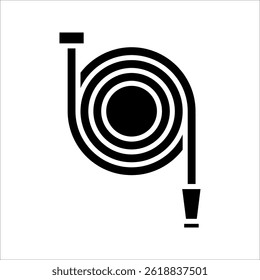 fire hose Glyph Icon Background White