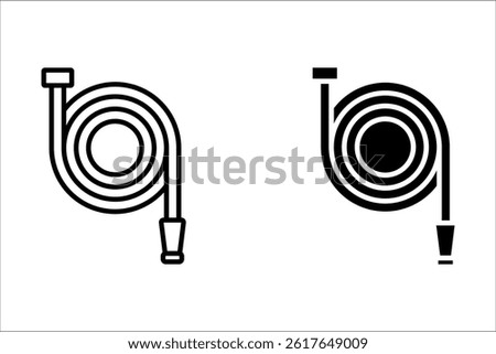 fire hose Glyph Icon Background White