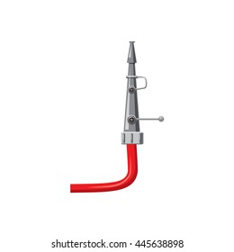 Fire hose icon in cartoon style on a white background